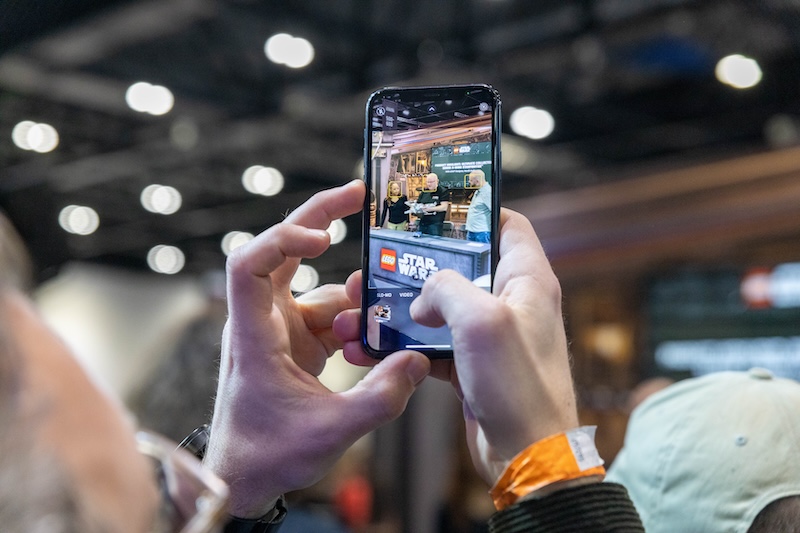 A person taking a photo on their phone